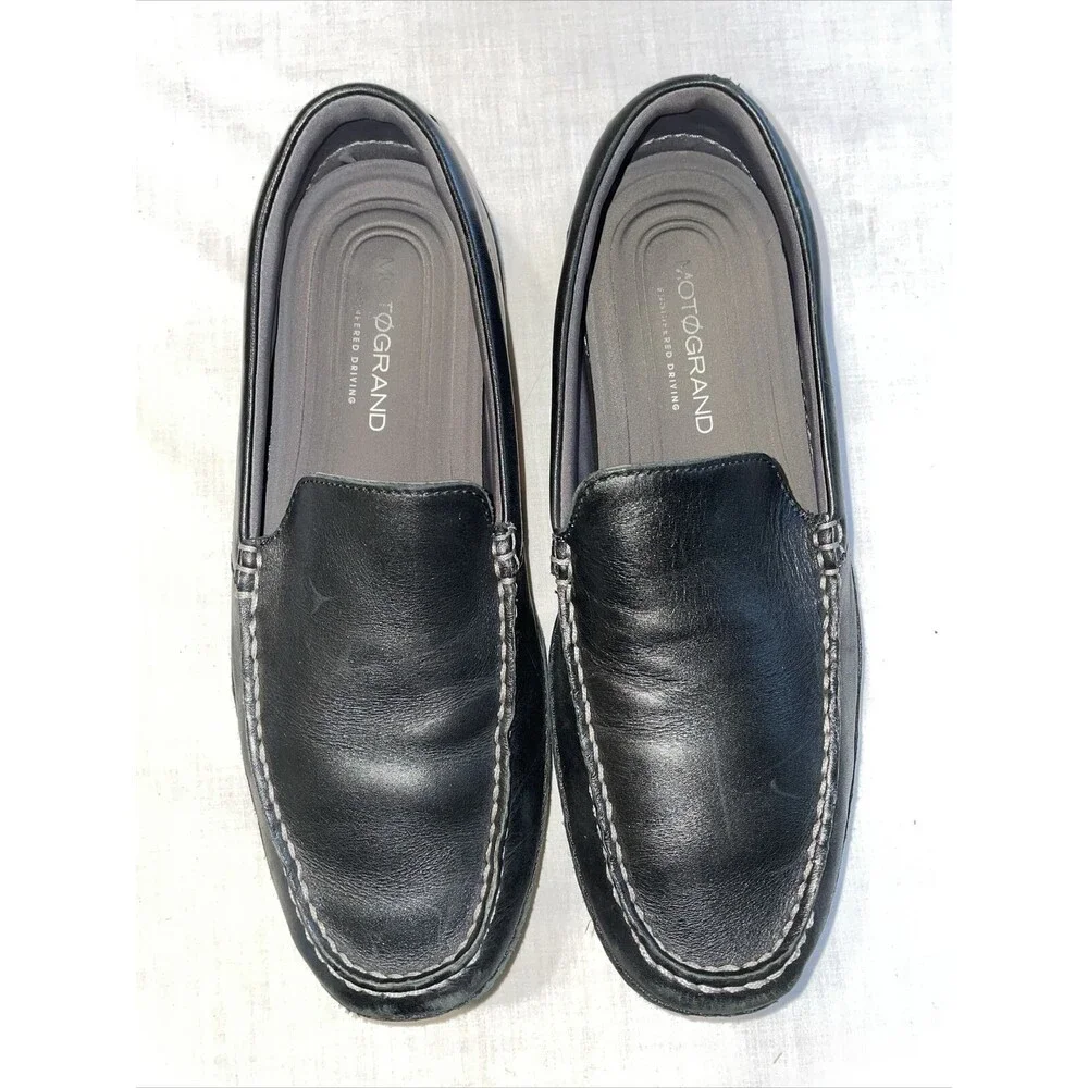 Cole Haan Grand O’s Driving Mocs Men’s Size 7 M Black Leather Motogrand Slip On
